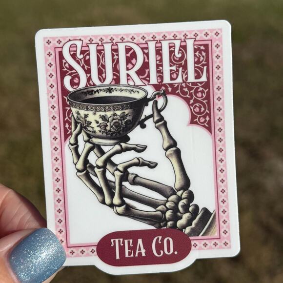 Suriel Tea Co. Sticker - ACOTAR Inspired Bookish Fantasy Sticker for Tea Lovers - Picture 1 of 1